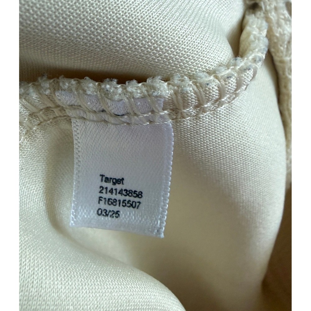All in Motion Womens L Quarter Zip Pullover Cream Sweatshirt Mock Neck F16815507 - Picture 6 of 7